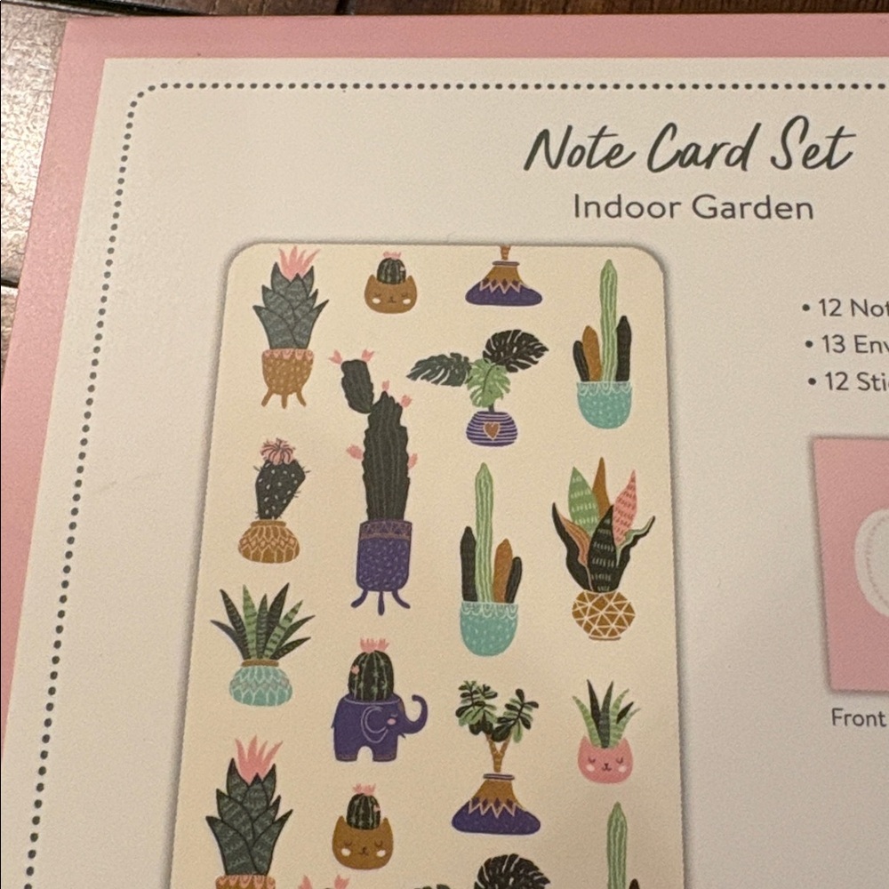 Pink Cactus-Themed Card Set - Picture 4 of 5